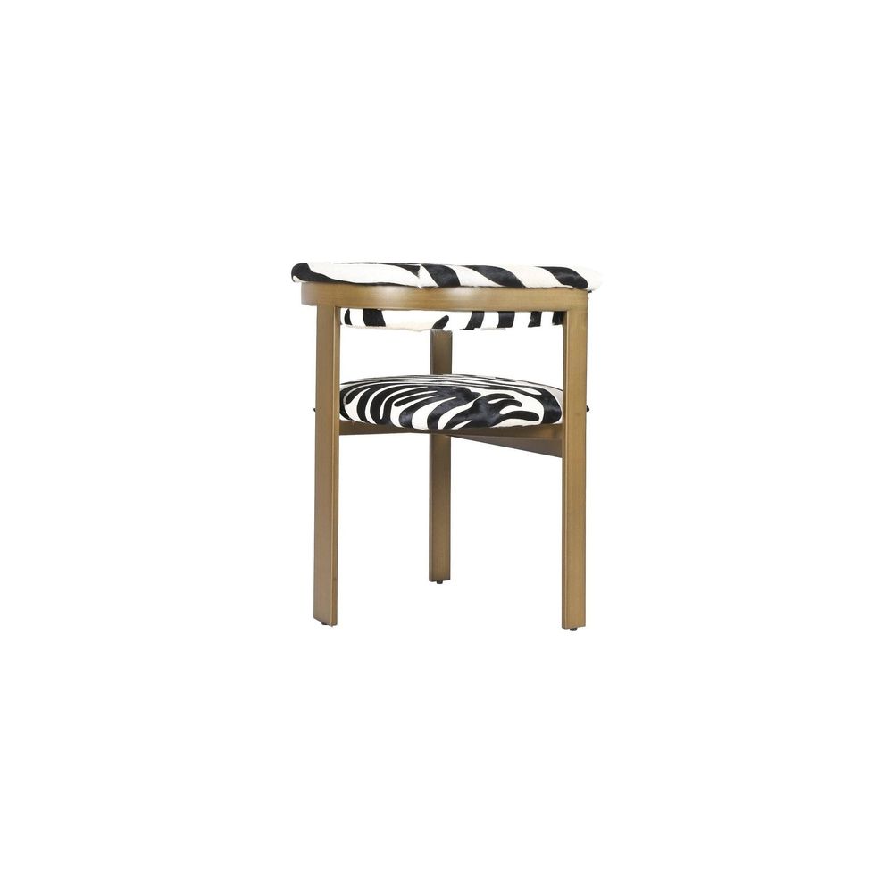 Dearcy Dining Chair With Zebra Hide - Rental Price/Week