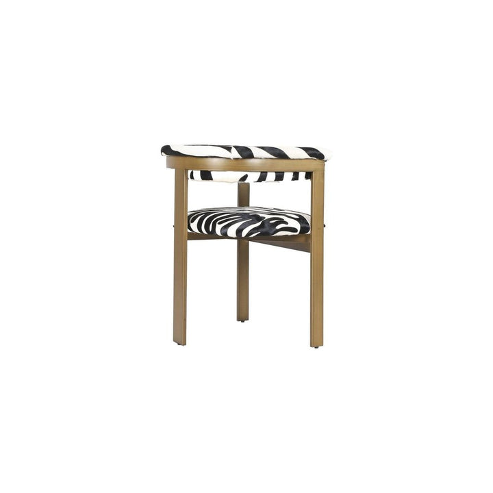 Dearcy Dining Chair With Zebra Hide - Rental Price/Week