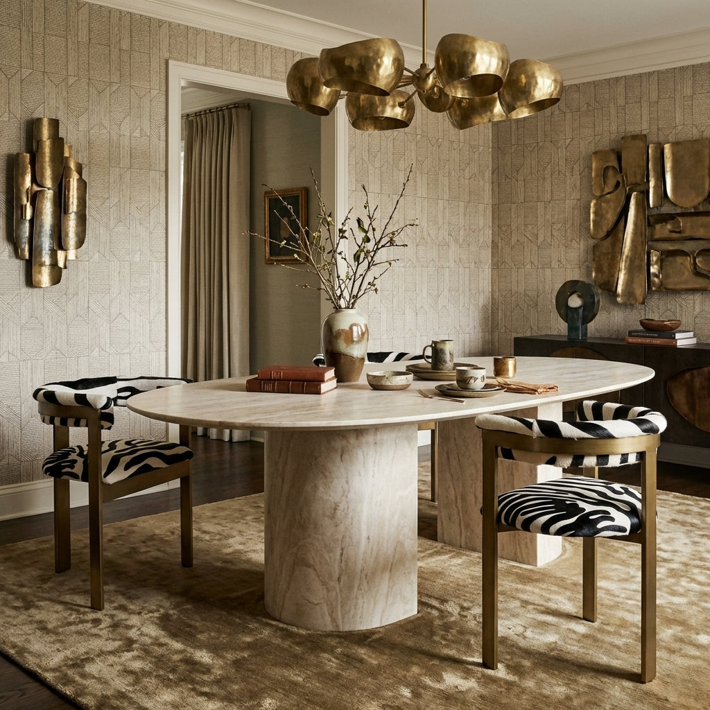 Dearcy Dining Chair With Zebra Hide