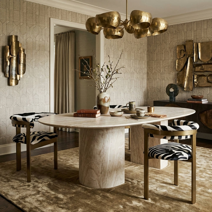 Dearcy Dining Chair With Zebra Hide