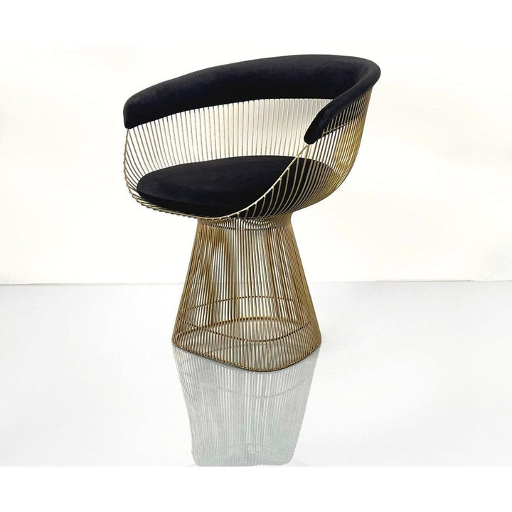 Platner Dining Chair-France & Son-FMC029BLKSS-Dining ChairsPolished Steel-11-France and Son