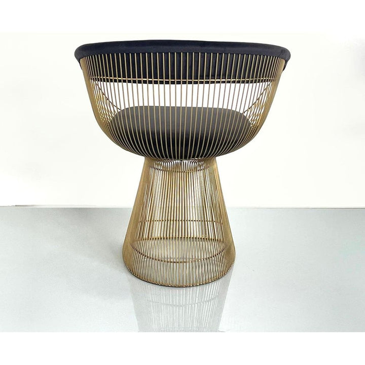 Platner Dining Chair-France & Son-FMC029BLKSS-Dining ChairsPolished Steel-12-France and Son