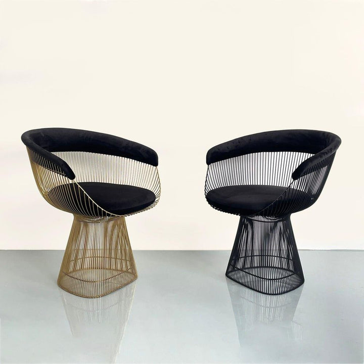 Platner Dining Chair-France & Son-FMC029BLKSS-Dining ChairsPolished Steel-14-France and Son