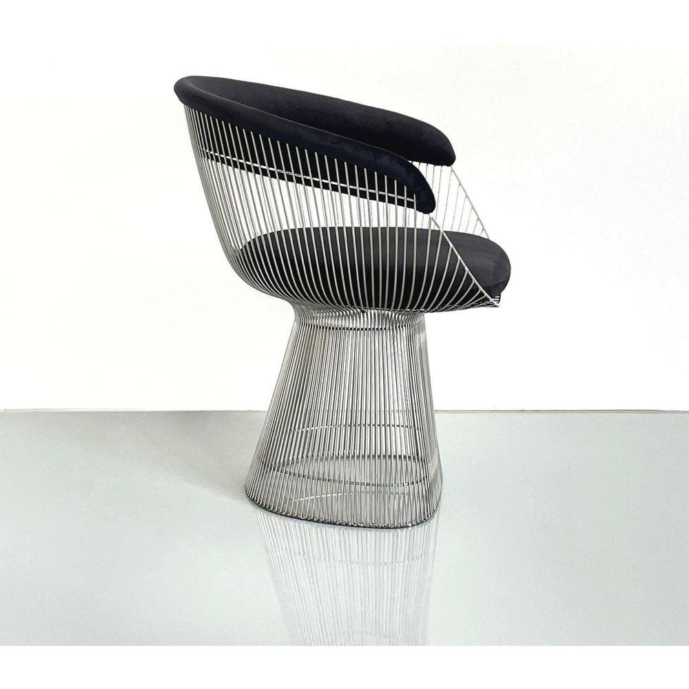 Platner Dining Chair-France & Son-FMC029BLKSS-Dining ChairsPolished Steel-5-France and Son