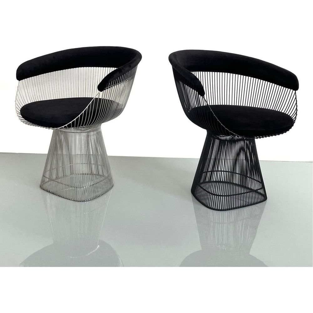 Platner Dining Chair-France & Son-FMC029BLKSS-Dining ChairsPolished Steel-2-France and Son