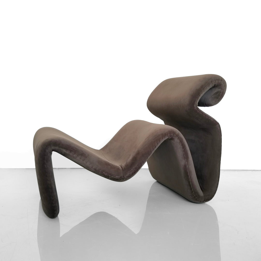 Etcetera Figure Lounge Chair + Ottoman-France & Son-FMC080BRN-Lounge ChairsBrown Chair-17-France and Son