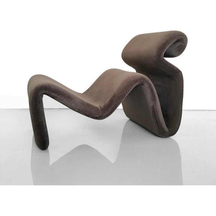 Etcetera Figure Lounge Chair + Ottoman-France & Son-FMC080BRN-Lounge ChairsBrown Chair-17-France and Son