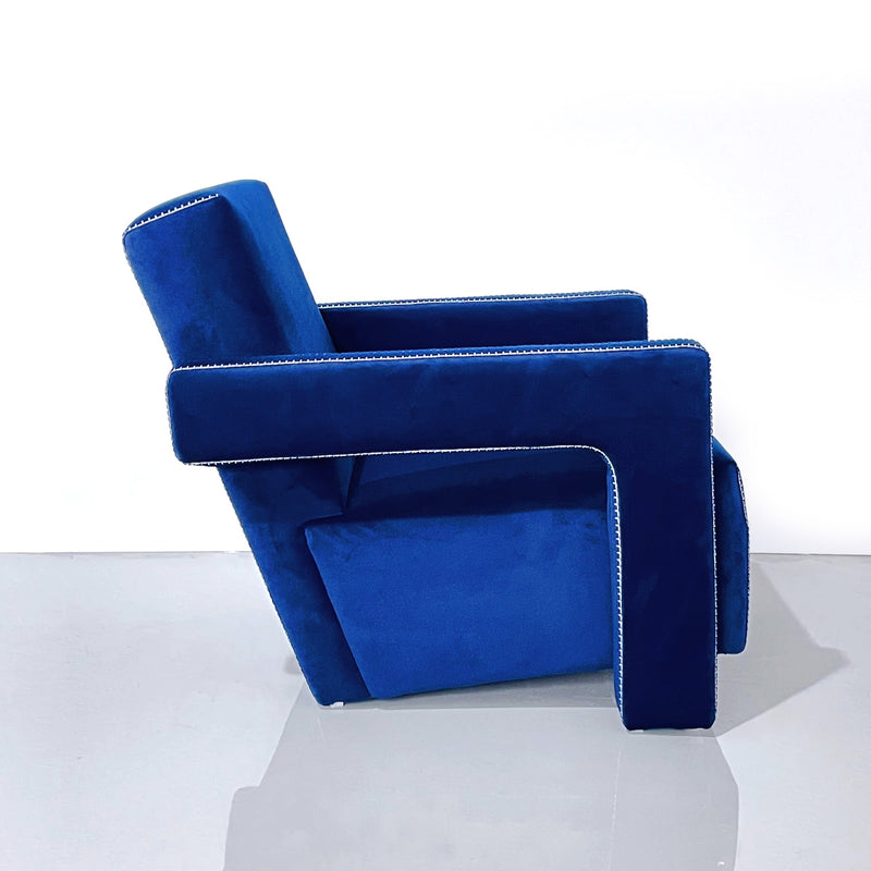 Utrecht Arm Chair-France & Son-FMC082BLUE-Lounge Chairs-3-France and Son