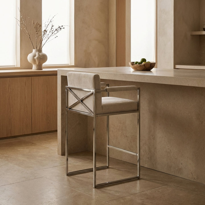 Lyra X Counter Stool - Sand