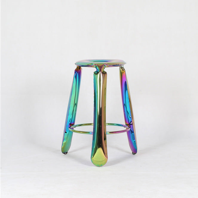 Stainless Balloon Counter Stool - Oil-slick