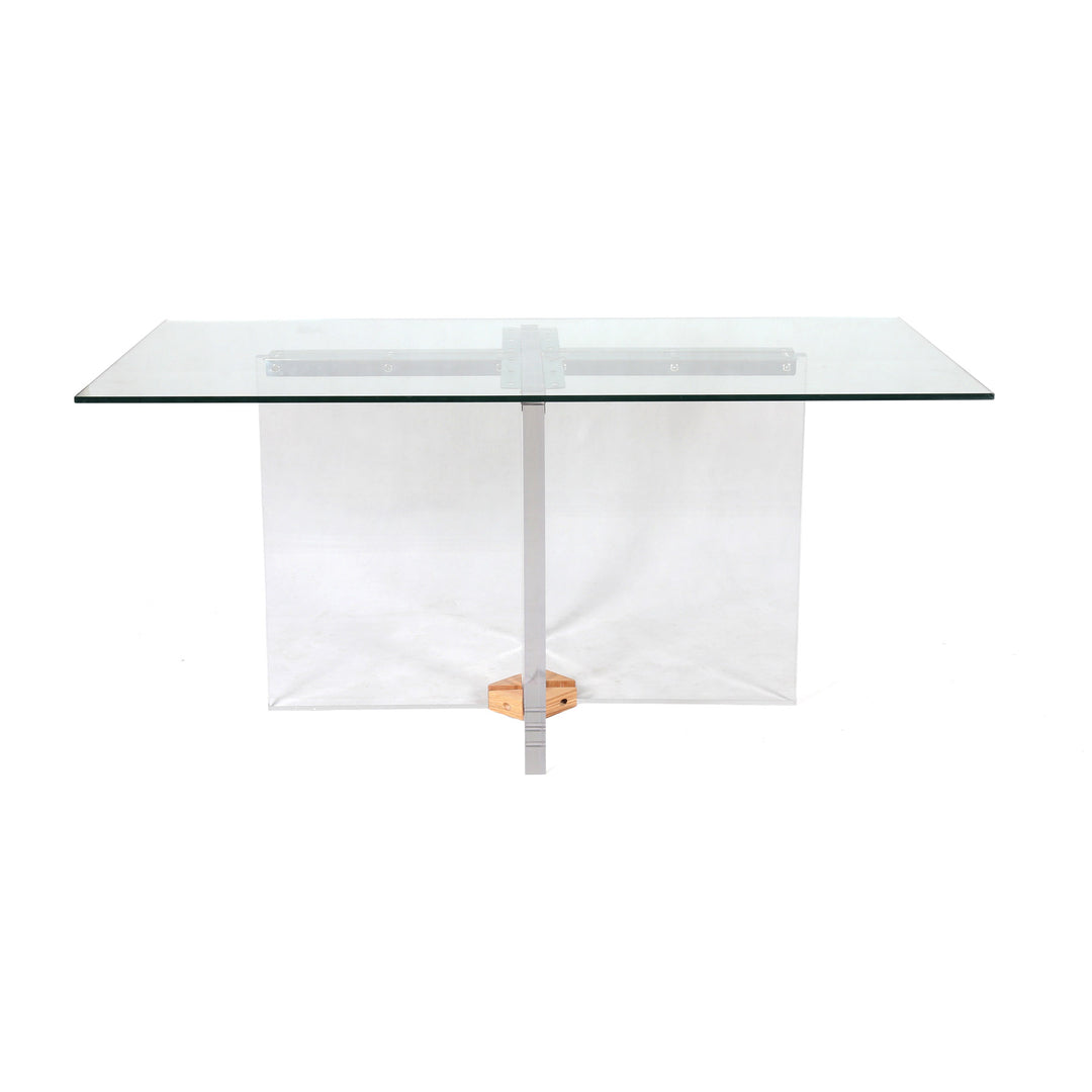 Acrylic X Pedestal Dining Table Base