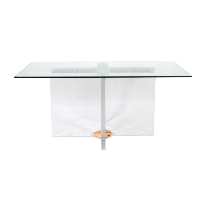 Acrylic X Pedestal Dining Table Base