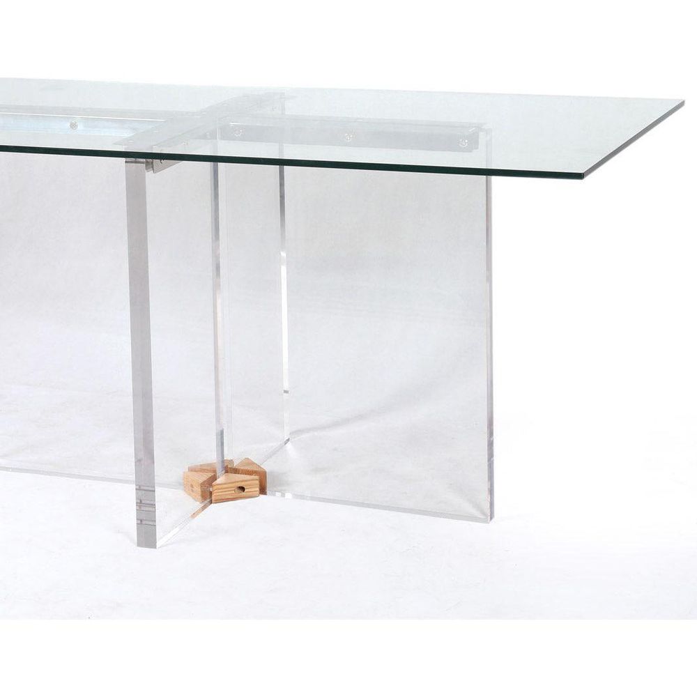 Rental Acrylic X Pedestal Dining Table Base - Rental Price/Week