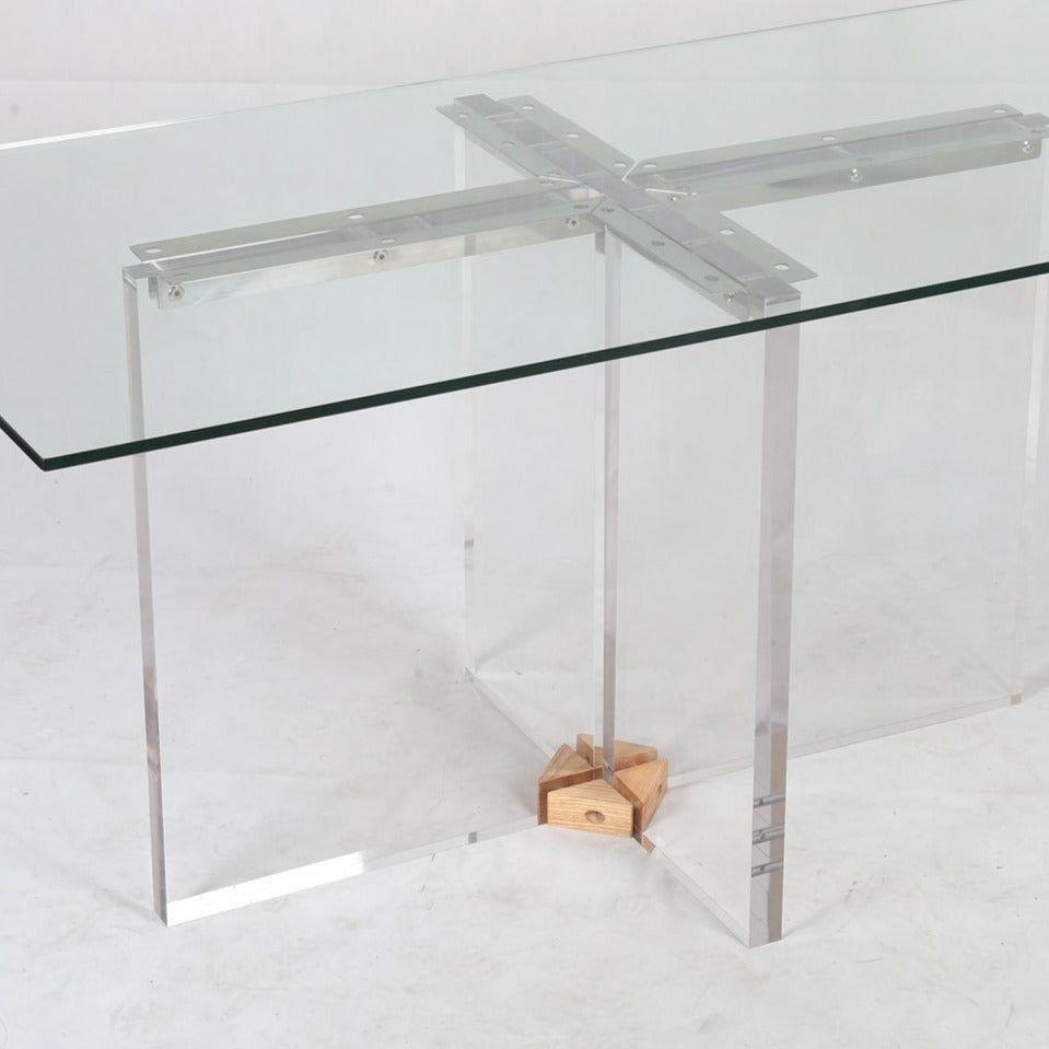 Rental Acrylic X Pedestal Dining Table Base - Rental Price/Week