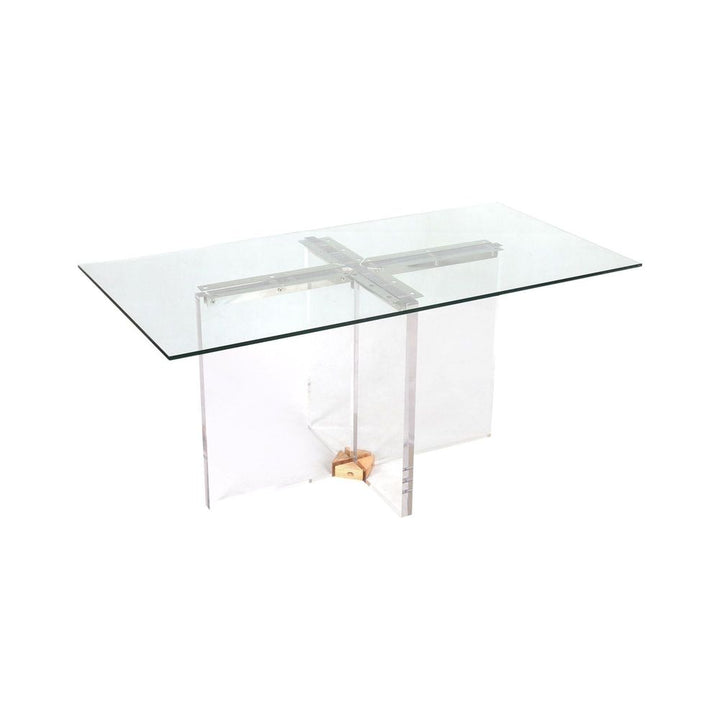 Rental Acrylic X Pedestal Dining Table Base - Rental Price/Week