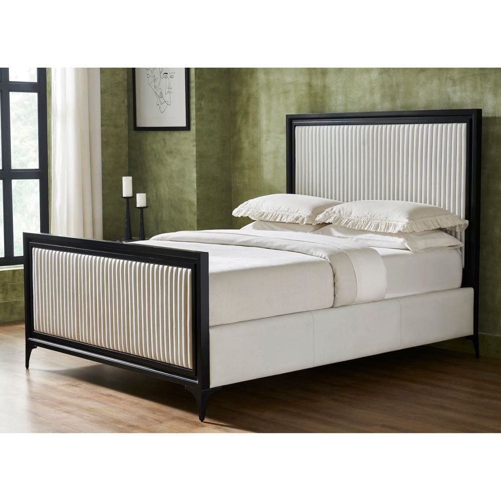 Beds Stanford Leather Queen Bed - White