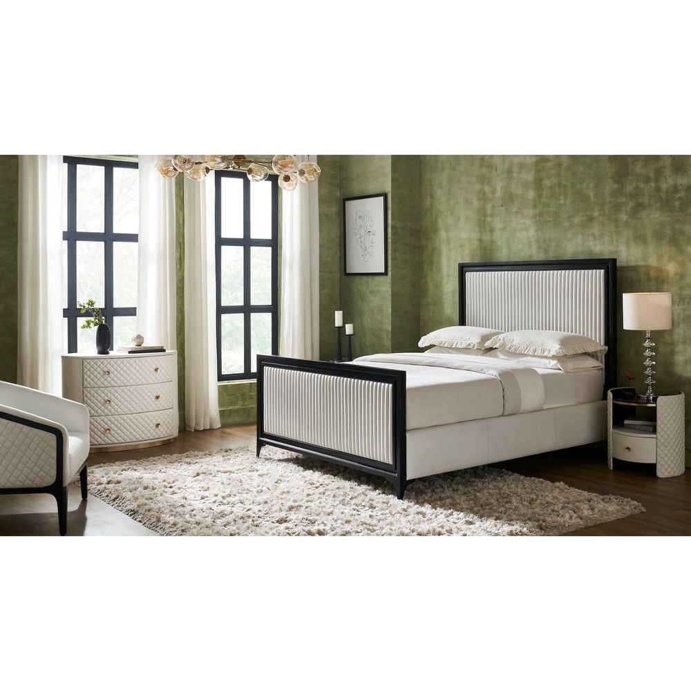 Beds Stanford Leather Queen Bed - White