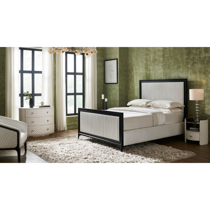 Beds Stanford Leather Queen Bed - White