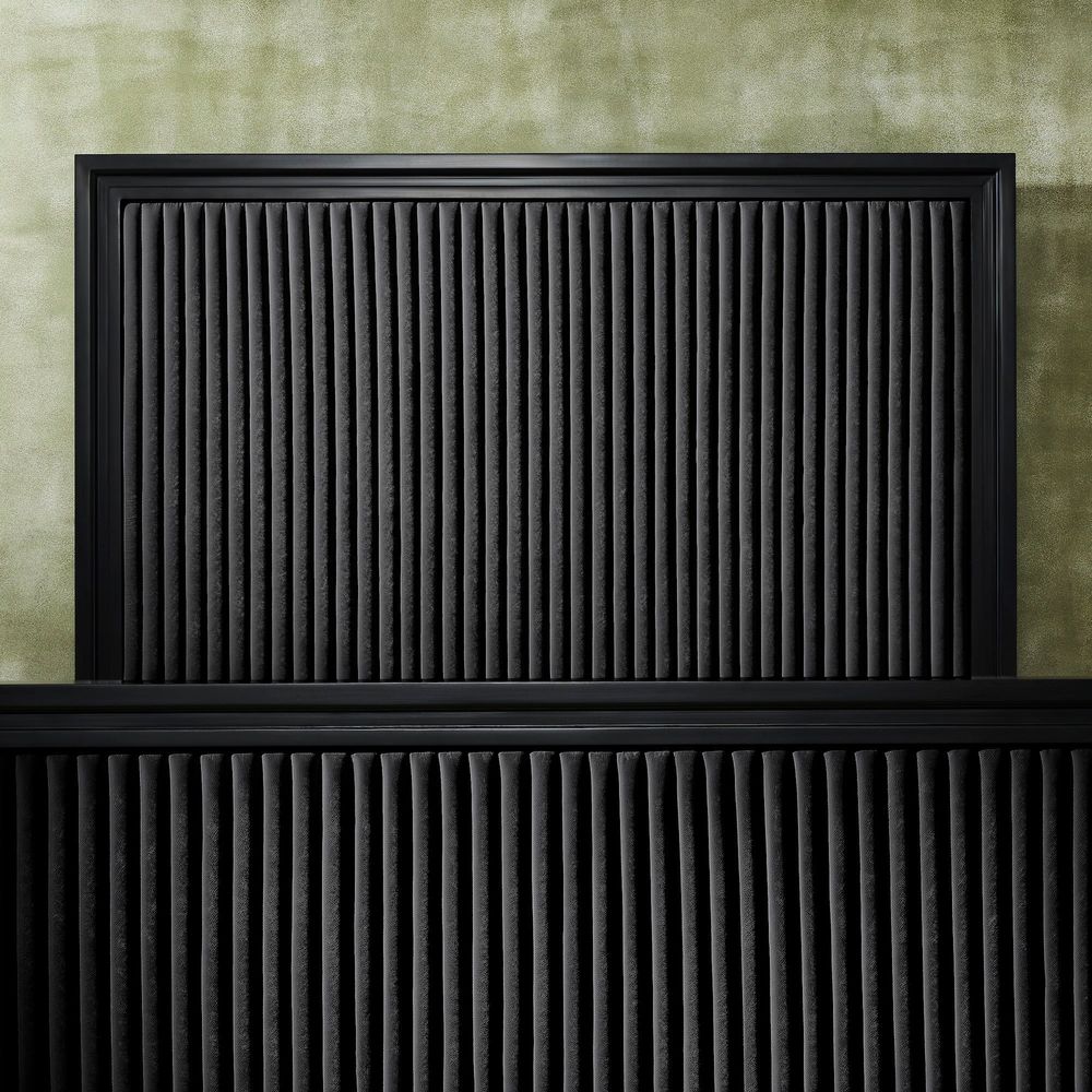 Stanford Leather King Bed - Black