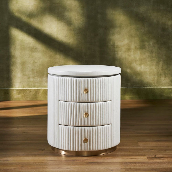 Side Tables Stanford Round Side Table - White