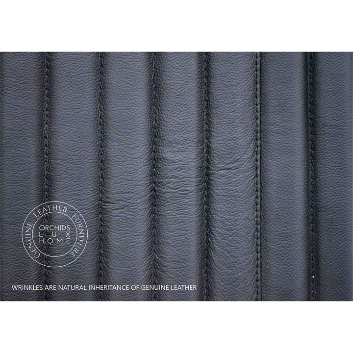 Headboards Stanford Leather King Headboard - Black