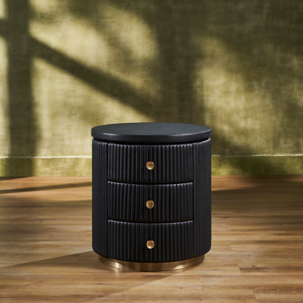 Side Tables Stanford Round Side Table - Black