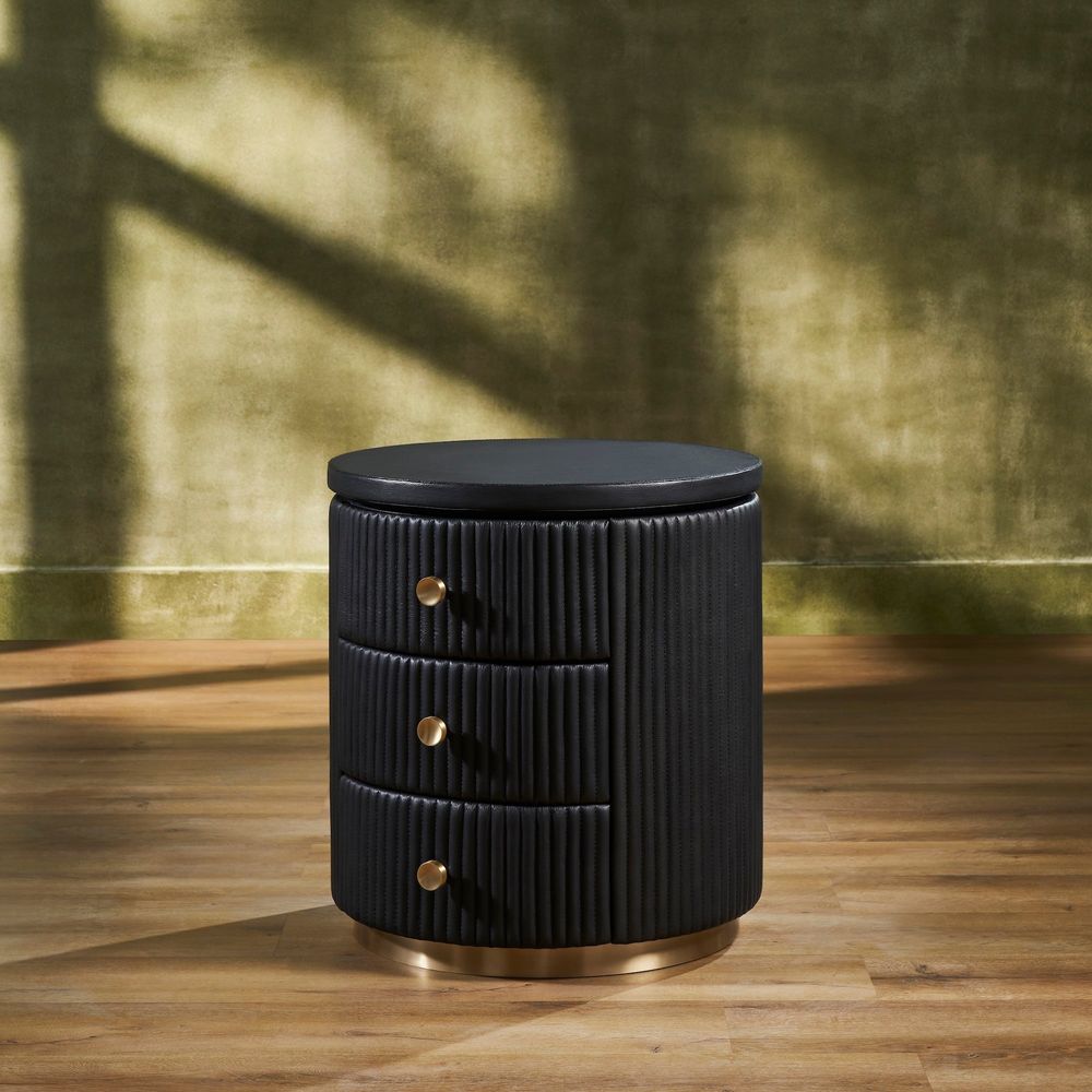 Side Tables Stanford Round Side Table - Black