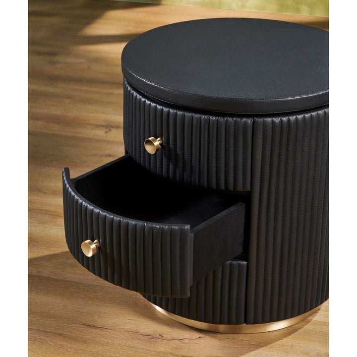 Stanford Round Side Table - Black