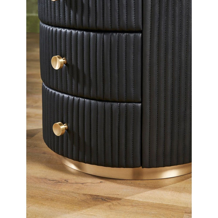 Stanford Round Side Table - Black