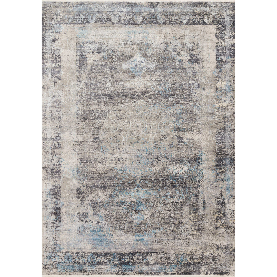 Loloi Franca Charcoal / Sky 18" x 18" Sample Rug