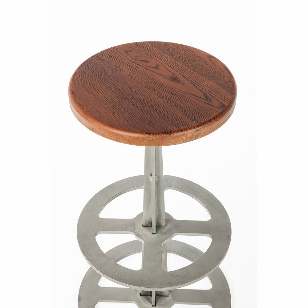 Industrial Garin Bar Stool-France & Son-FOC85169WALNUT-Bar Stools-3-France and Son