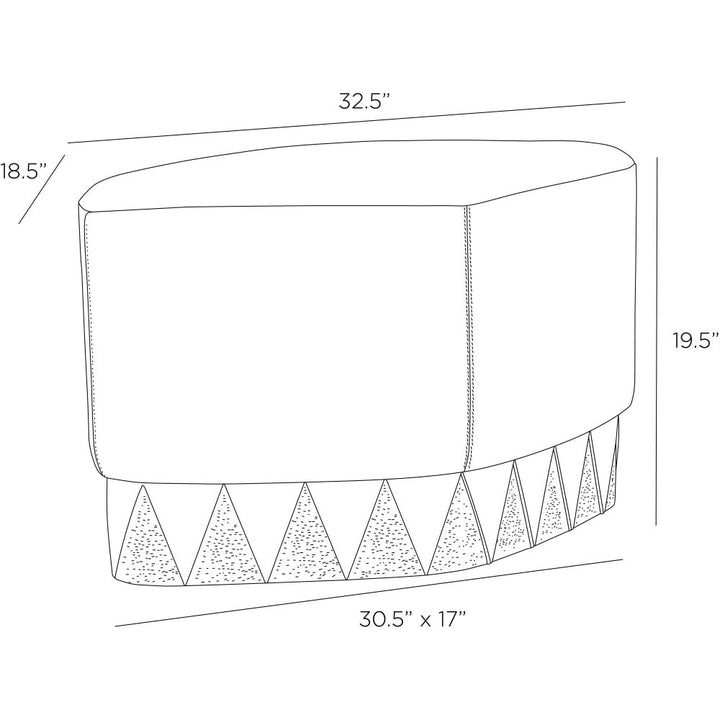 Ellison Ottoman - Gold