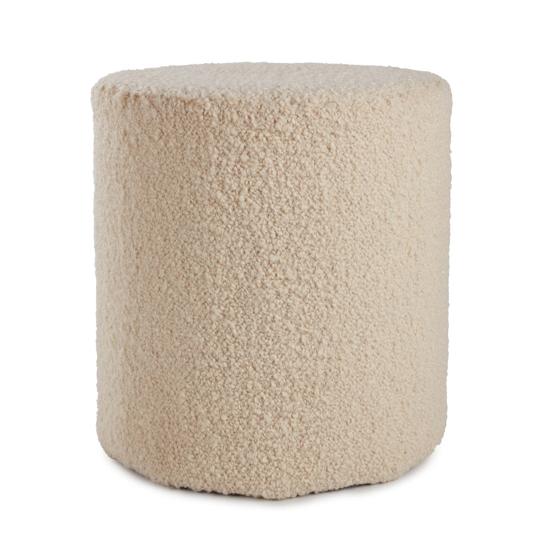 Jaipur Living Pipaluk Solid Cream Cylinder Pouf