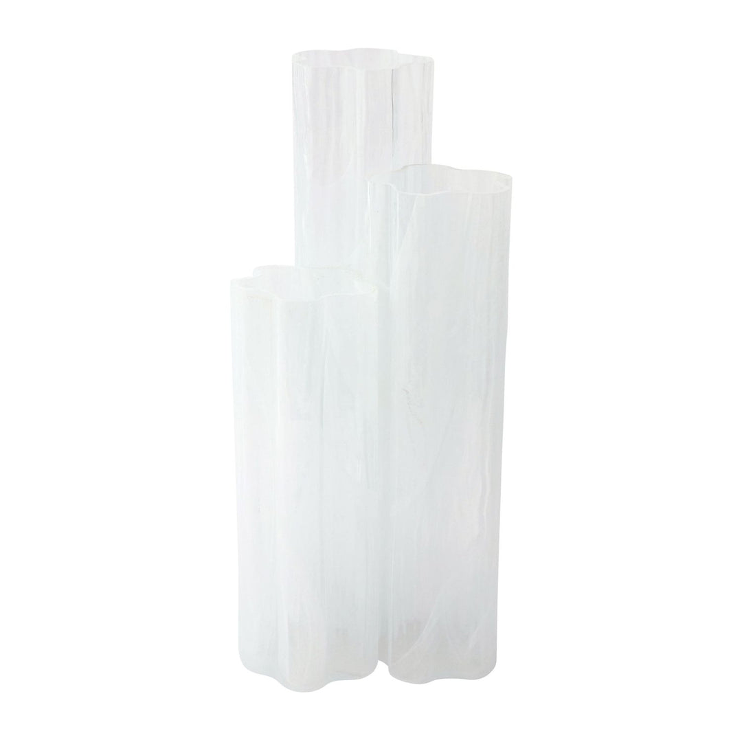 Flora Glass Vase - White