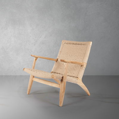 Wegner CH25 Lounge Chair-France & Son-FRC086NTRL-Lounge ChairsNatural-Single-1-France and Son
