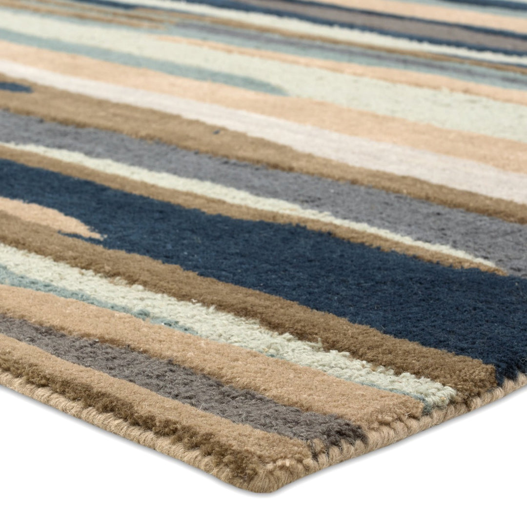 Jaipur Living Rhine Handmade Striped Blue/ Beige Area Rug (6'X9')