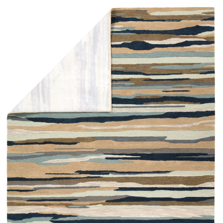 Jaipur Living Rhine Handmade Striped Blue/ Beige Area Rug (6'X9')