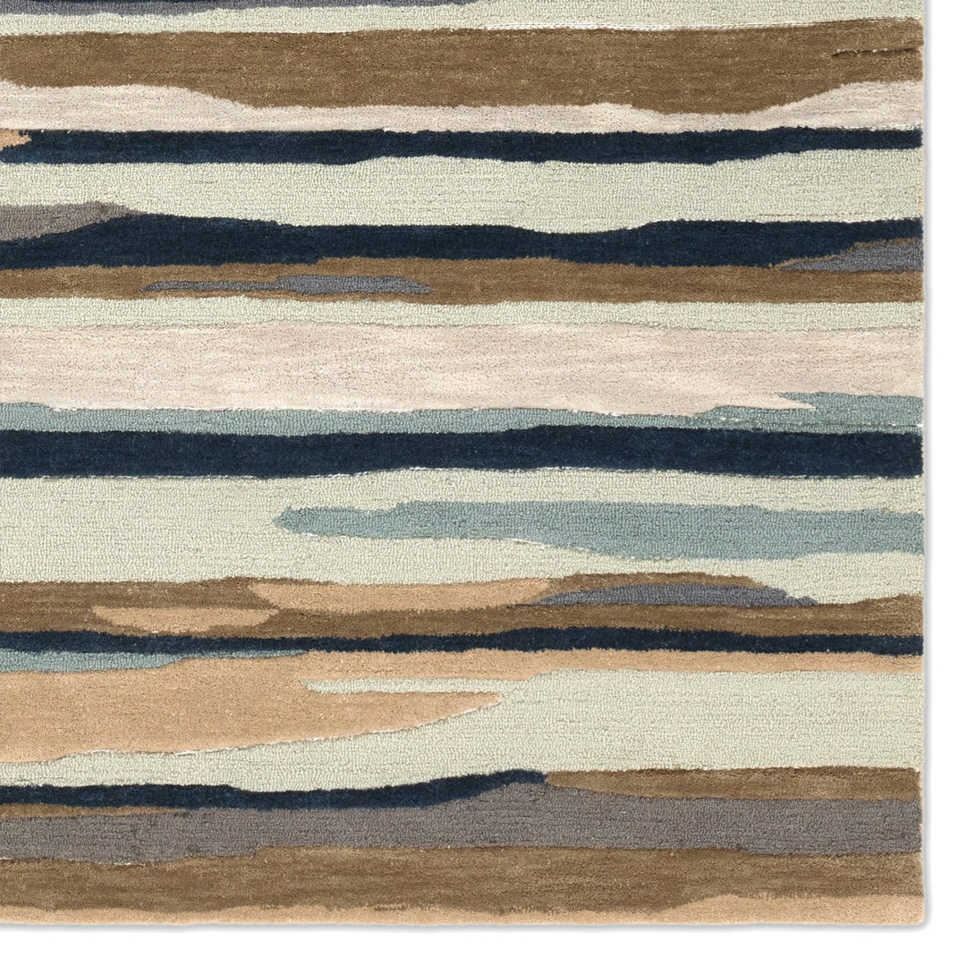 Jaipur Living Rhine Handmade Striped Blue/ Beige Area Rug (6'X9')