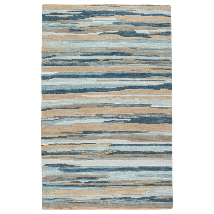 Jaipur Living Rhine Handmade Striped Blue/ Beige Area Rug (8'X10')