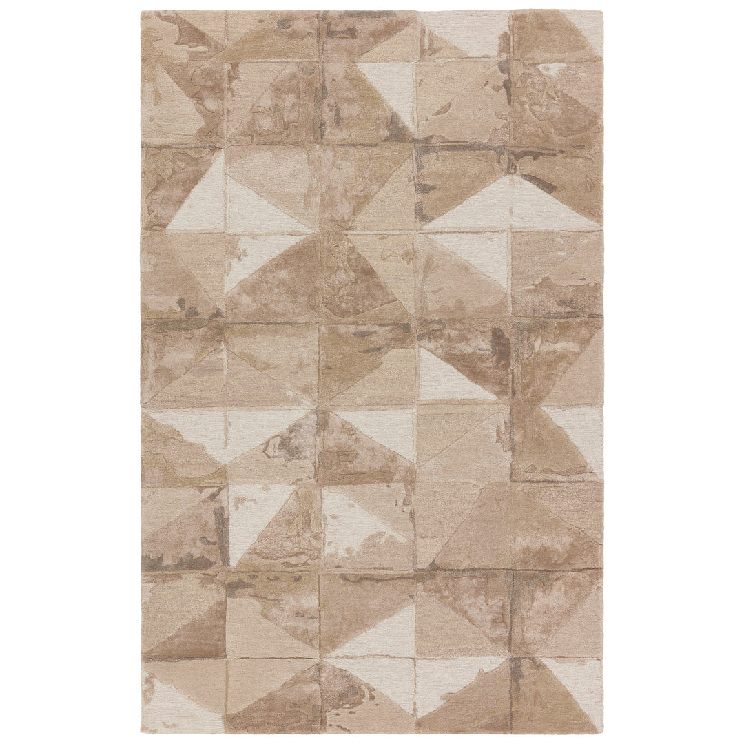 Jaipur Living Agate Handmade Geometric Taupe/ Cream Area Rug (5'X8')