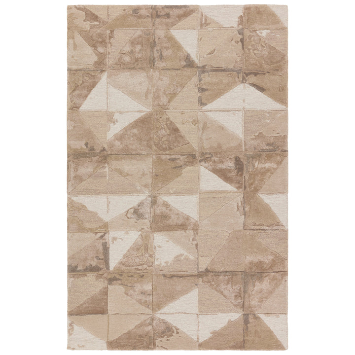 Jaipur Living Agate Handmade Geometric Taupe/ Cream Area Rug (9'X12')