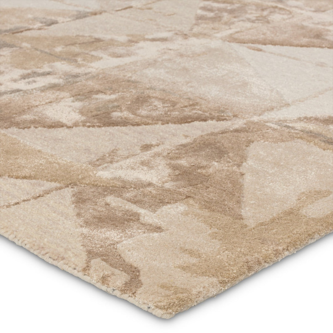 Jaipur Living Agate Handmade Geometric Taupe/ Cream Area Rug (5'X8')