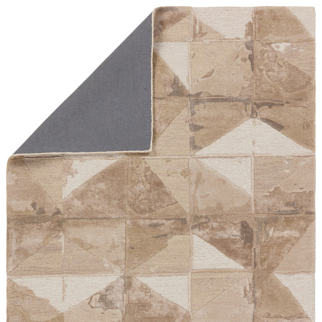 Jaipur Living Agate Handmade Geometric Taupe/ Cream Area Rug (5'X8')