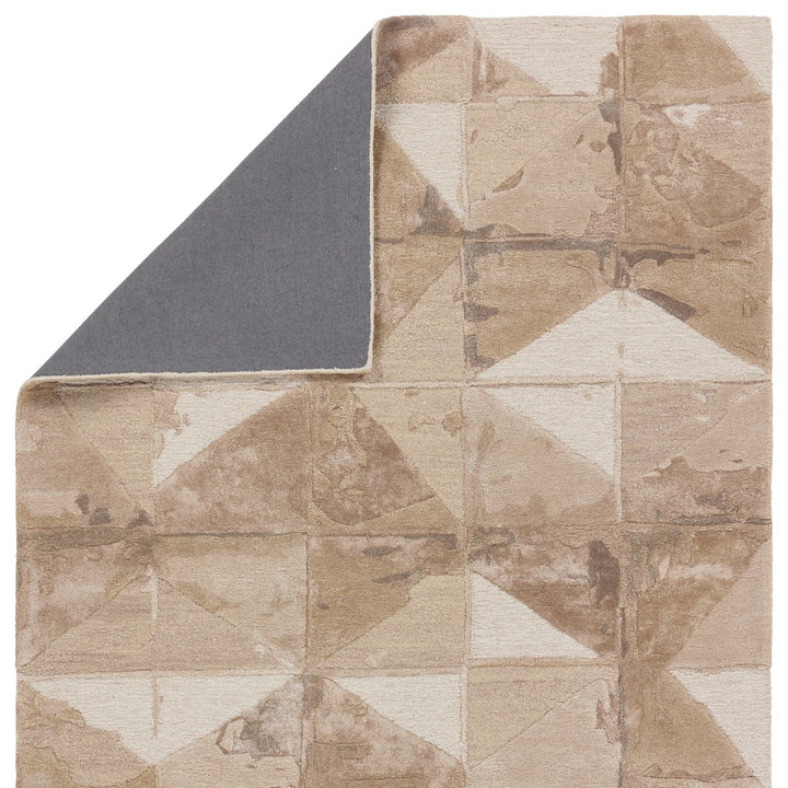 Jaipur Living Agate Handmade Geometric Taupe/ Cream Area Rug (9'X12')