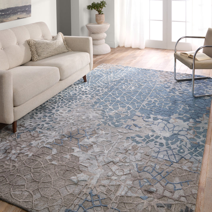 Jaipur Living Sahaj Handmade Abstract Blue/Gray Area Rug (6'X9')