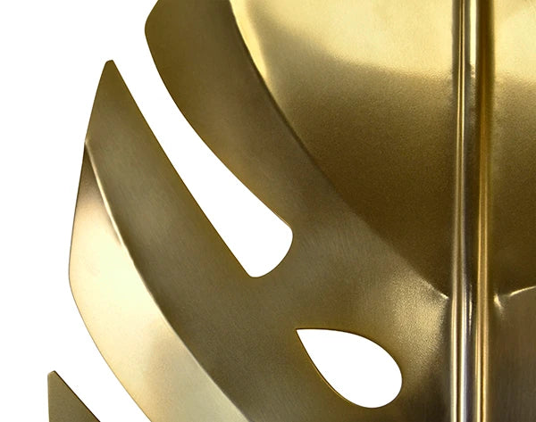 Frond Medium Antique Brass Leaf Sculpture