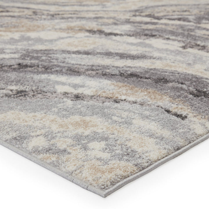 Vibe by Jaipur Living Gatlin Abstract Gray/ Cream Runner Rug (3'X10')