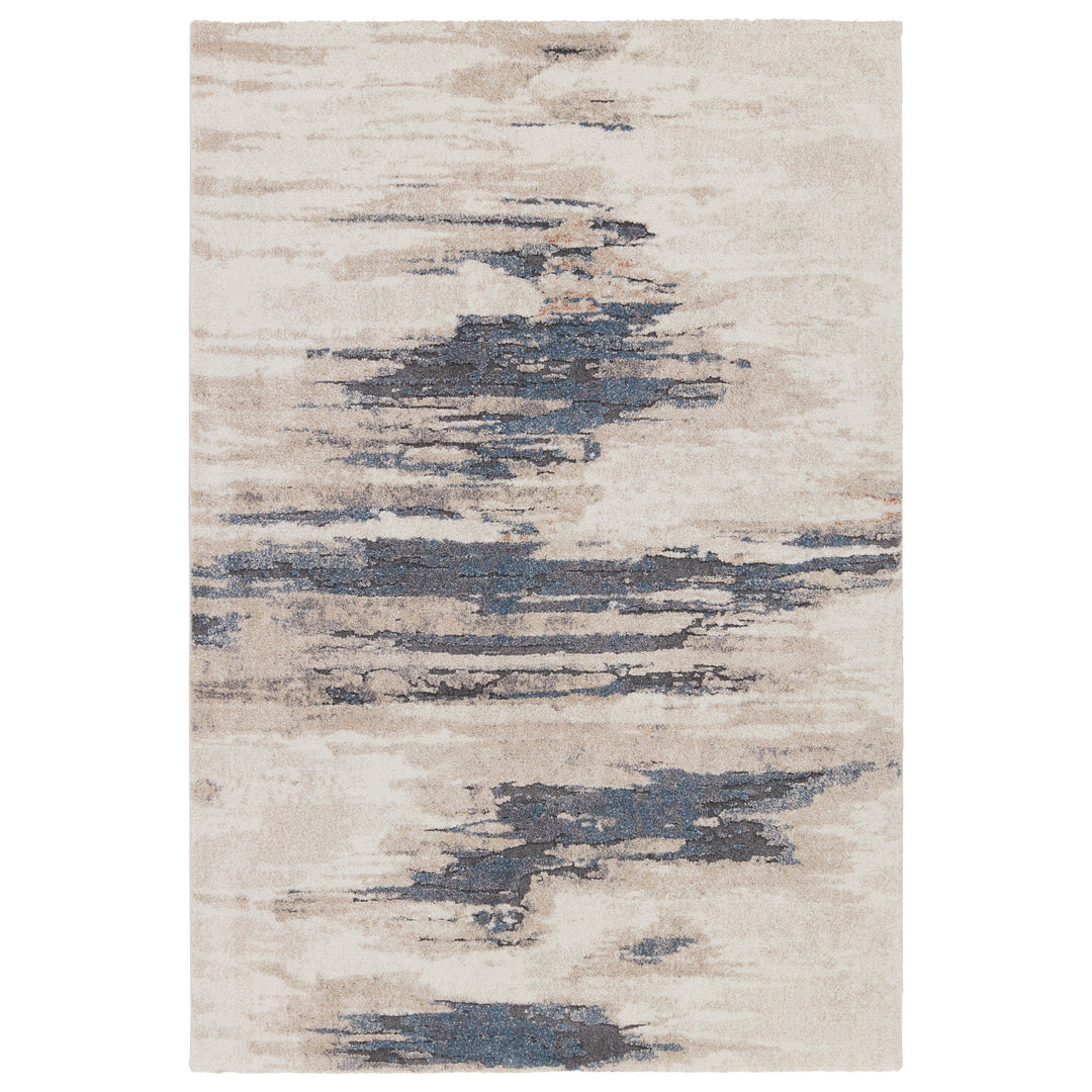 Vibe by Jaipur Living Yushan Abstract White/ Blue Area Rug (8'X10')