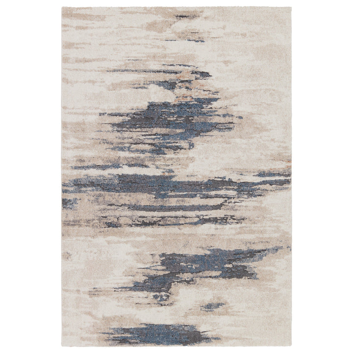 Vibe by Jaipur Living Yushan Abstract White/ Blue Runner Rug (3'X10')