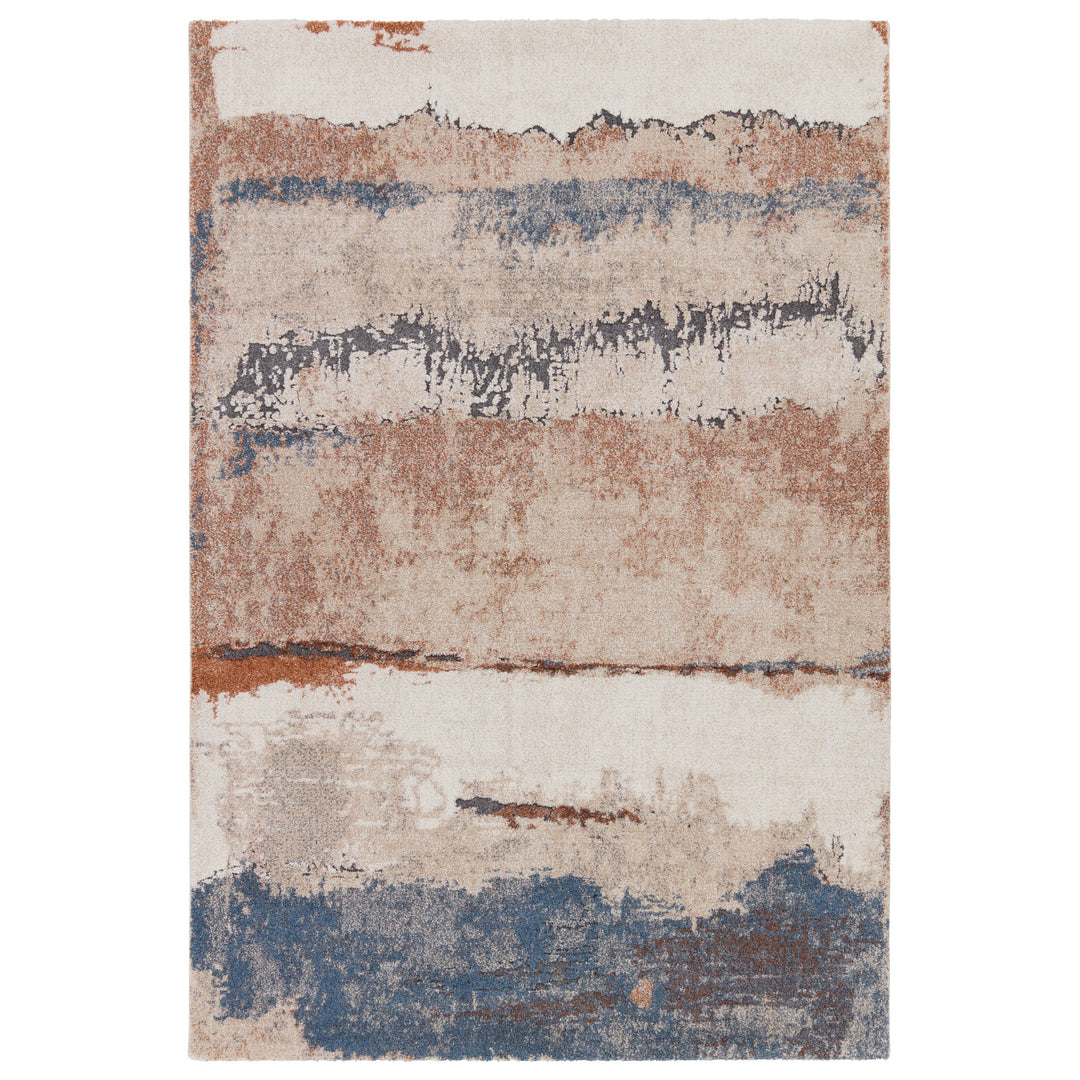 Vibe by Jaipur Living Sobia Abstract Tan/ Blue Area Rug (5'X7'6")